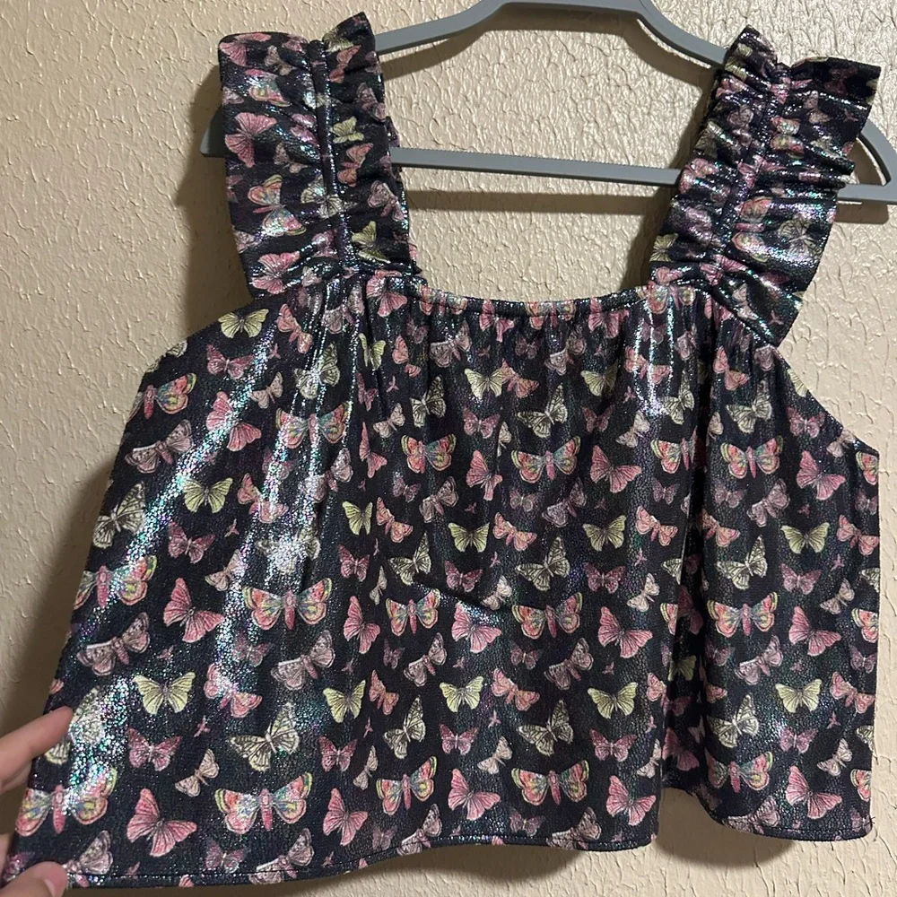 Queen of Sparkles Shorts Top Butterfly Set Size Small & XS Shimmer Shine‎